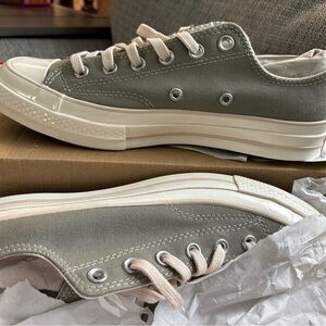 Converse Low-Top Sneakers in Sage Green with Cream Sole